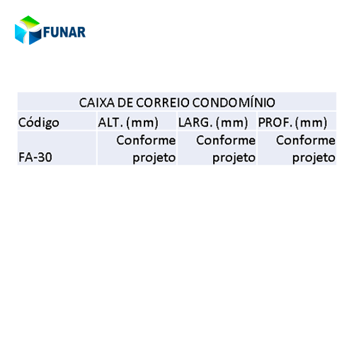 Especificações caixa de correio para condomínio